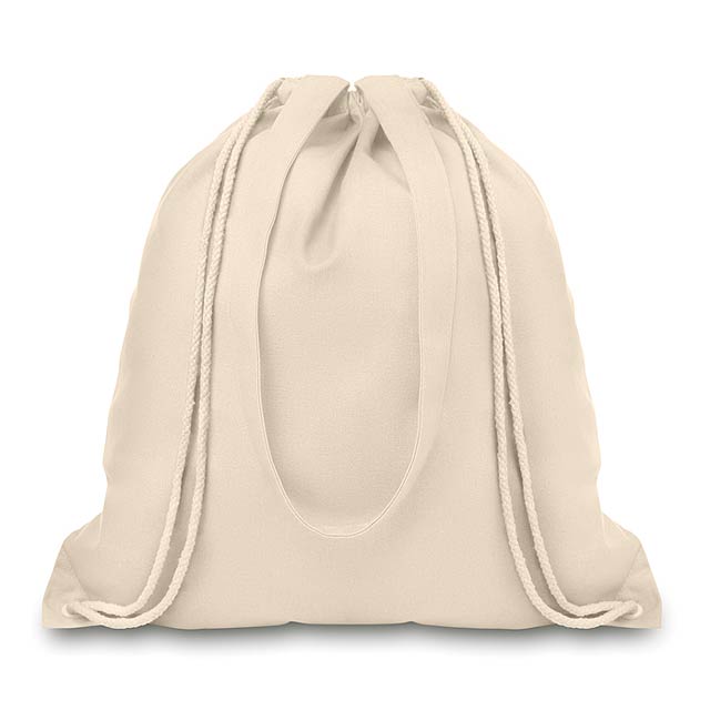 Drawstring and handles bag - MOIRA - Beige