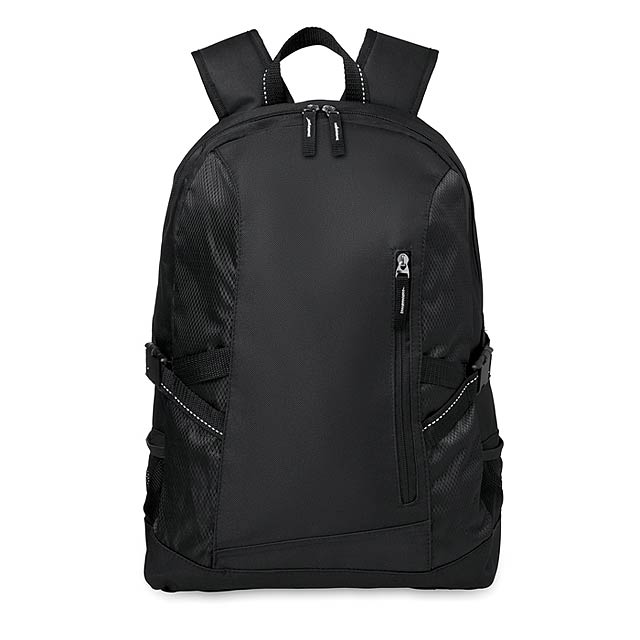 Polyester-Computer-Rucksack - schwarz