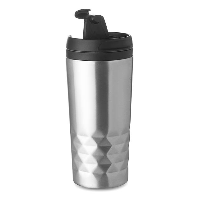 Double wall travel mug 280 ml  - matt silver