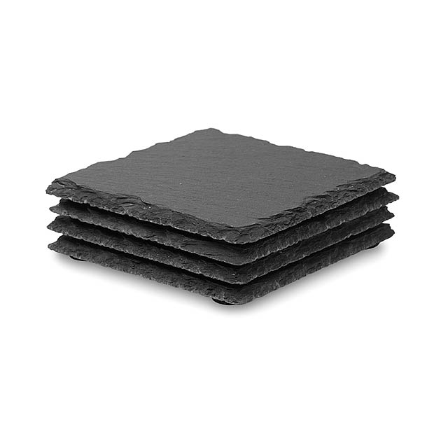 Slate coasters with EVA bottom  - black