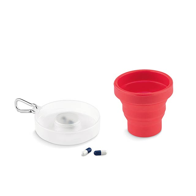 Skládací hrnek - Cup Pill - červená