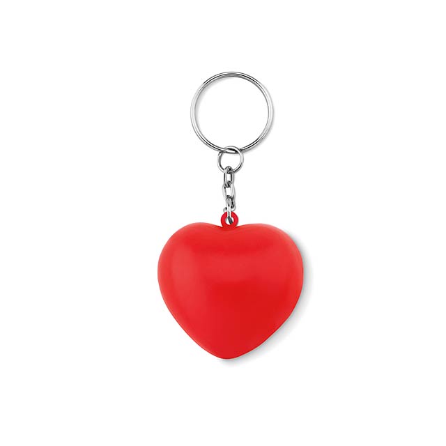 PU heart shape key ring.  - red - foto