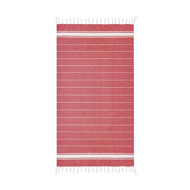 Plážový ručník - Malibu - červená