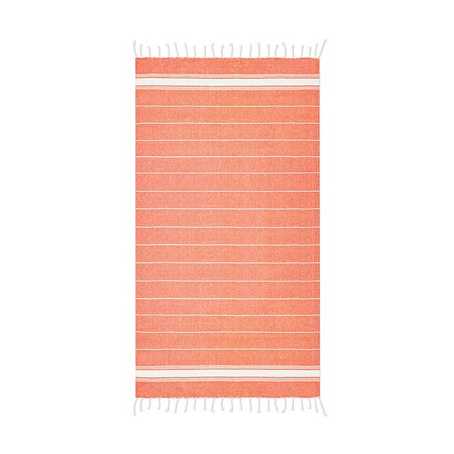 Beach towel in cotton 180 gr/m².  - orange - foto