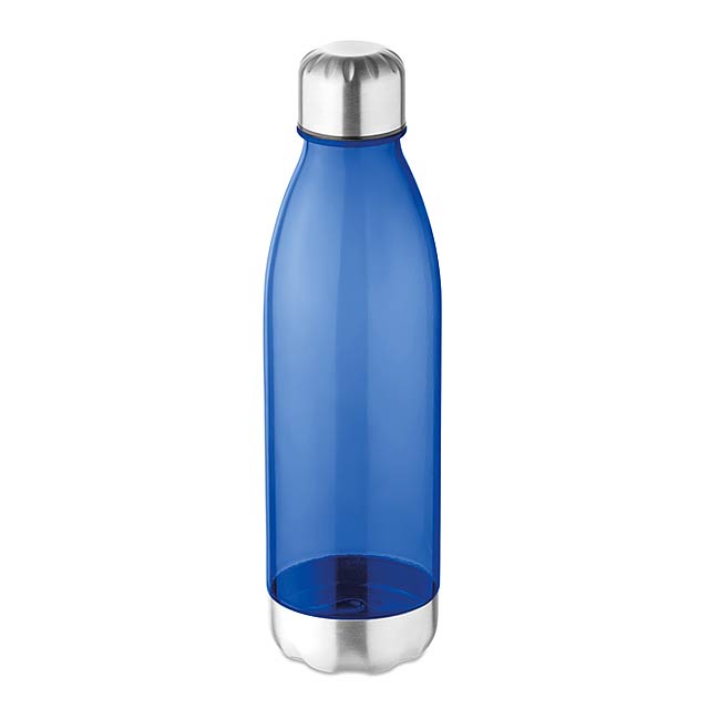 Drinking bottle in tritan 600 ml with stainless steel lid and bottom.  - transparent blue - foto