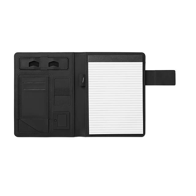 A5-Portfolio mit Powerbank - MO9231-03 - schwarz