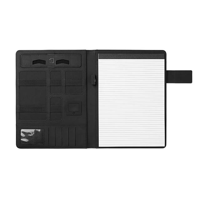 A4 portfolio with power bank - MO9232-03 - black