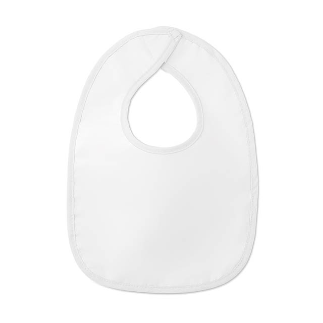 Baby bib in 100% cotton and backing in PEVA. Hook and loop closure.   - white - foto