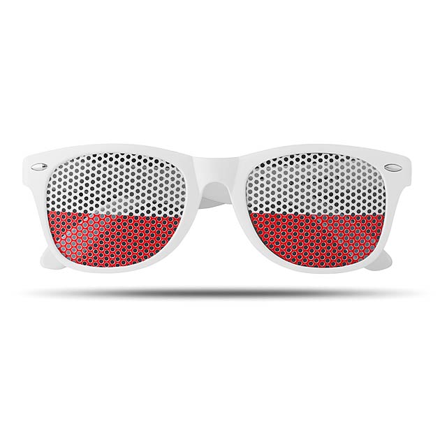 Sunglasses with flag lenses - MO9275-06 - white