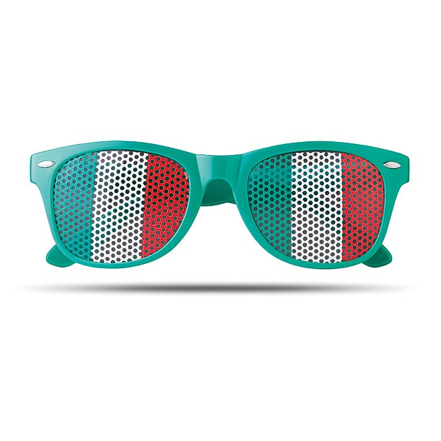 Sunglasses with flag lenses - MO9275-09 - green