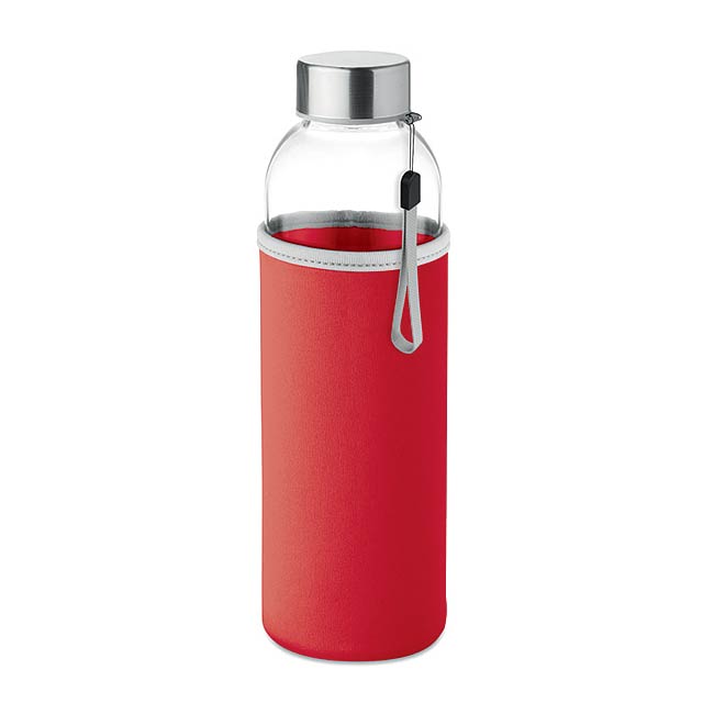 UTAH GLASS - Skleněná láhev 500 ml          - červená