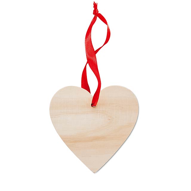 Dřevěná vánoční ozdoba - WOOHEART - drevo