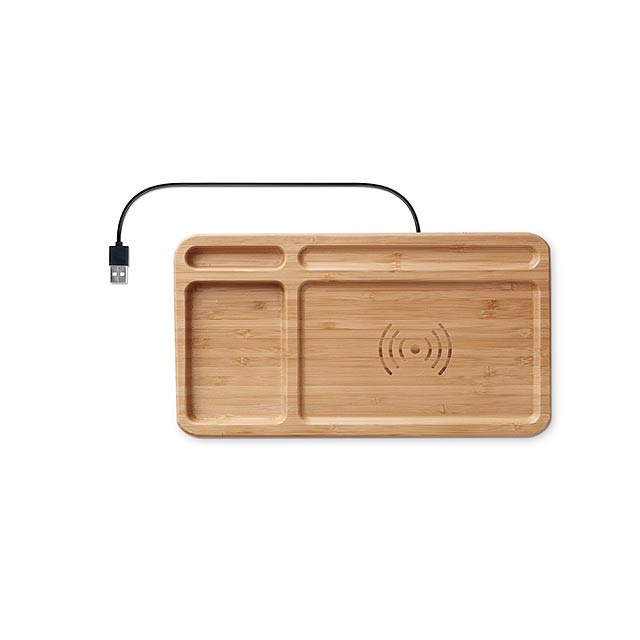 Storage box wireless charger   MO9391-40 - wood