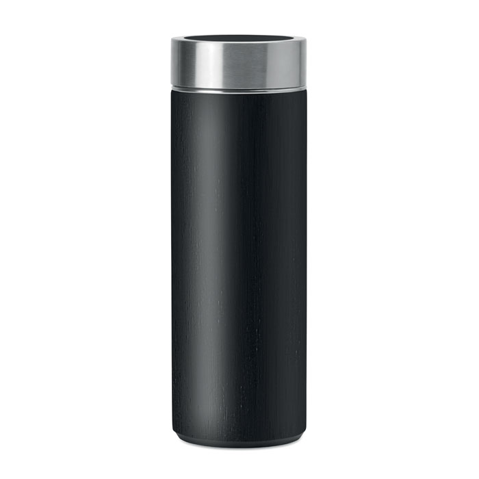 Double wall bamboo flask 400ml - BATUMI - black