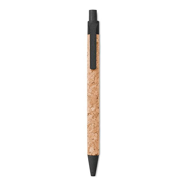 Cork/ Wheat-Straw/ PP ball pen MO9480-03 - black