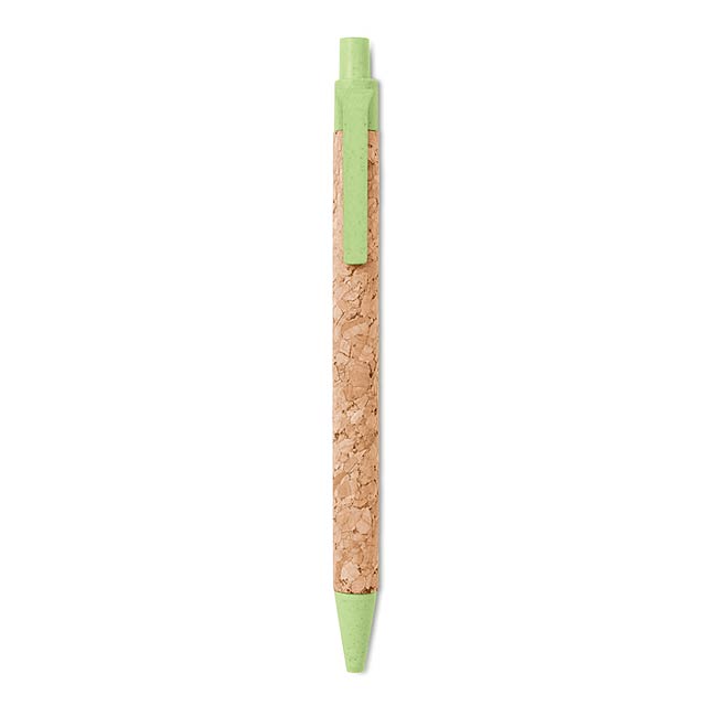 Cork/ Wheat-Straw/ PP ball pen MO9480-09 - green