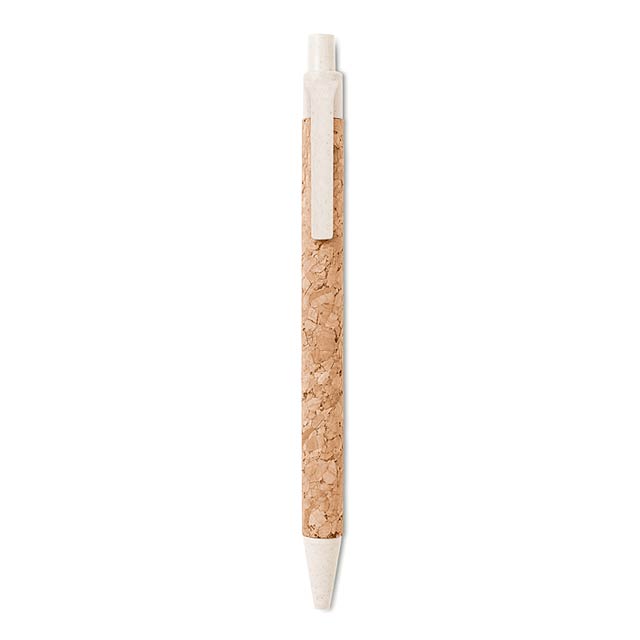 Cork/ Wheat-Straw/ PP ball pen MO9480-13 - beige