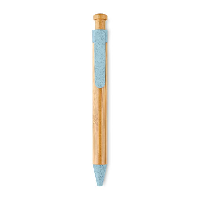 Bamboo/Wheat-Straw PP ball pen MO9481-04 - blue