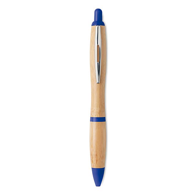 RIO BAMBOO - Kuličkové pero ABS bambus      - královsky modrá