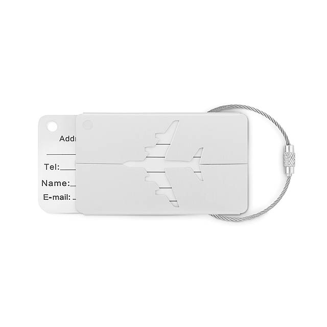 Aluminium luggage tag          MO9508-16 - matt silver