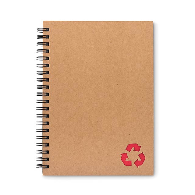 PIEDRA - Kroužkový zápisník             - červená