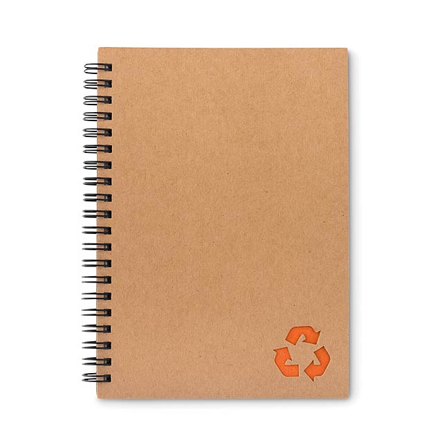 PIEDRA - Kroužkový zápisník             - oranžová