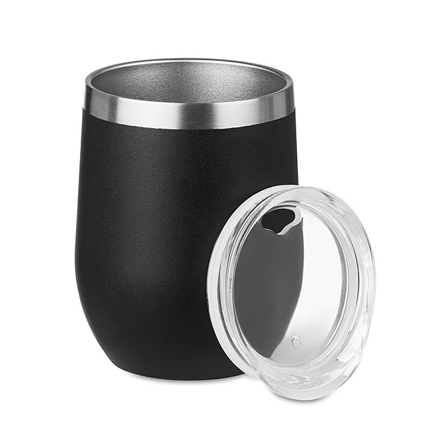 300ml double wall SS mug       MO9597-03 - black