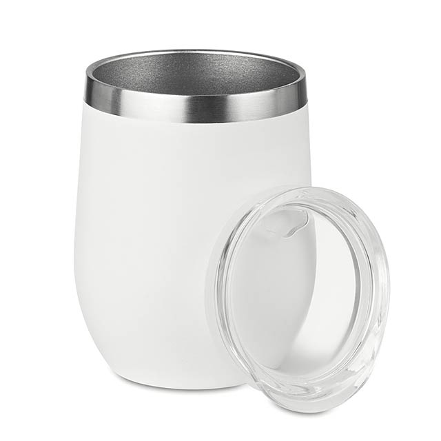 300ml double wall SS mug       MO9597-06 - white