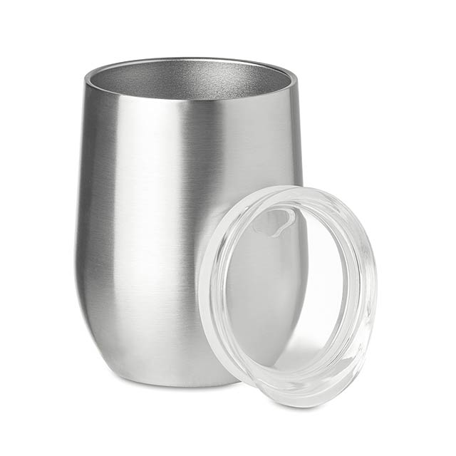 300ml double wall SS mug       MO9597-16 - matt silver