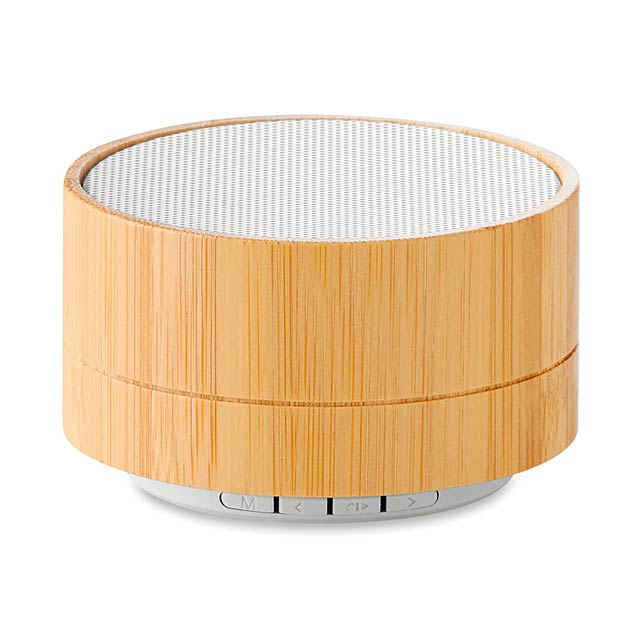 SOUND BAMBOO - Bluetooth reproduktor bambus   - bílá