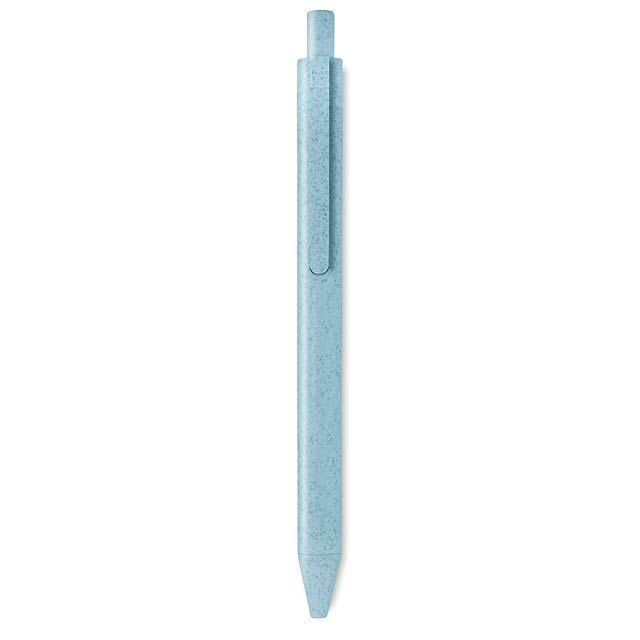 Wheat-Straw /PP push type pen  MO9614-04 - blue