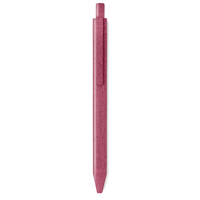 Wheat-Straw /PP push type pen  MO9614-05 - red