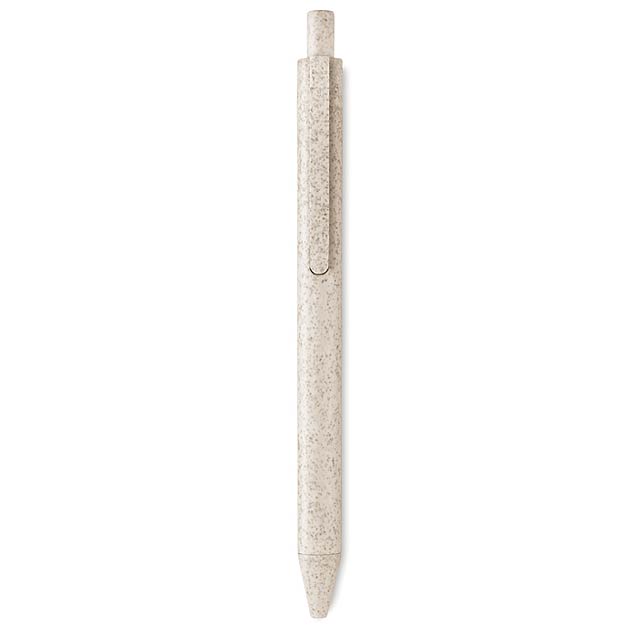 Wheat-Straw /PP push type pen  MO9614-13 - beige