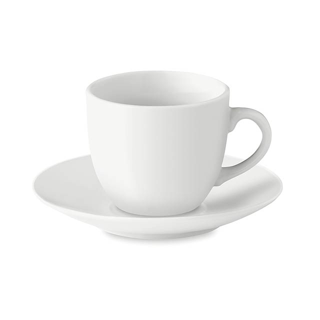 Espresso cup and saucer 80 ml  MO9634-06 - white