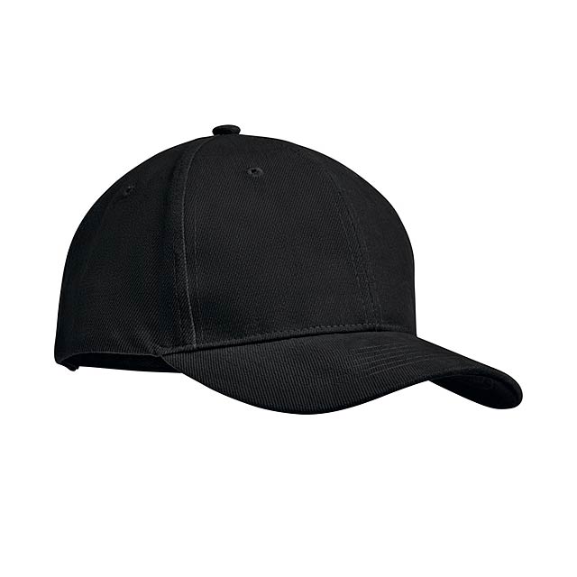 Brushed heavy cotton 6 panel BaMO9643-03 - black