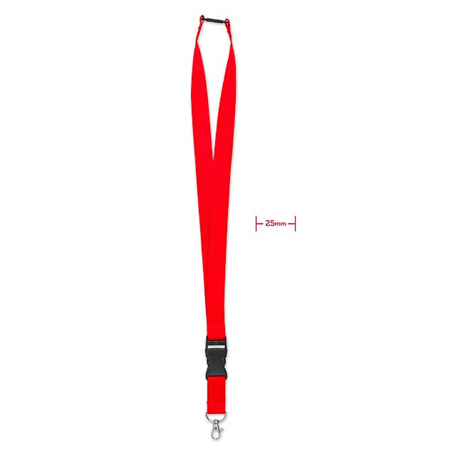 Lanyard with metal hook 25mm   MO9661-05 - red