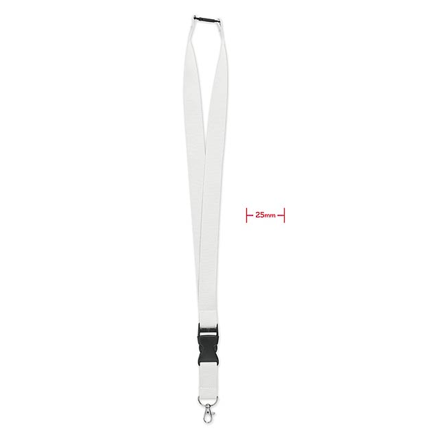 Lanyard with metal hook 25mm   MO9661-06 - white