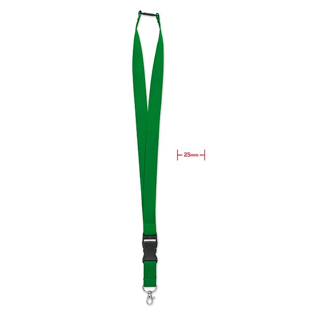 Lanyard with metal hook 25mm   MO9661-09 - green