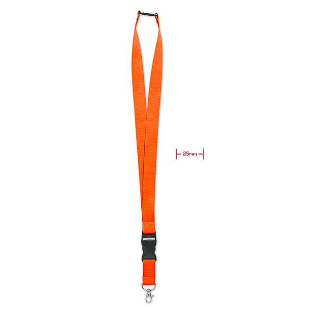 Lanyard with metal hook 25mm   MO9661-10 - orange