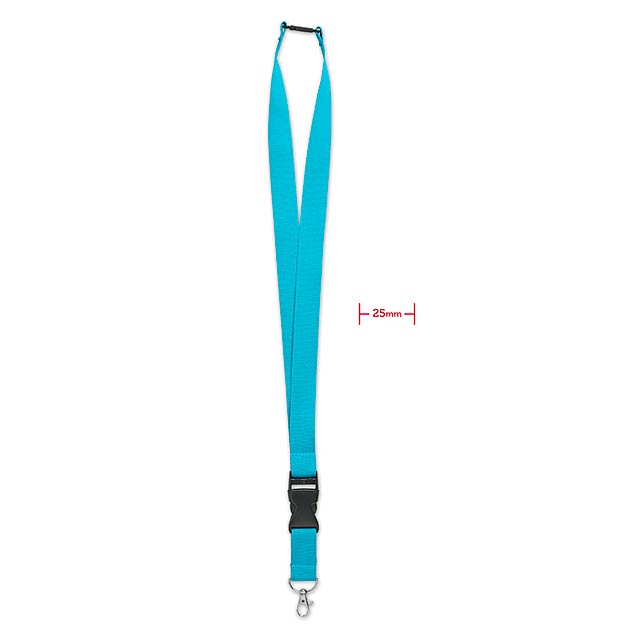 Lanyard with metal hook 25mm   MO9661-12 - turquoise