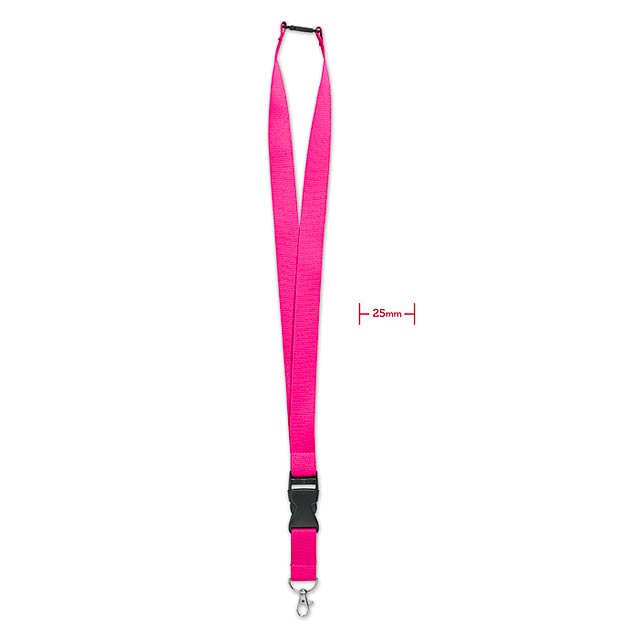 Lanyard with metal hook 25mm   MO9661-38 - fuchsia