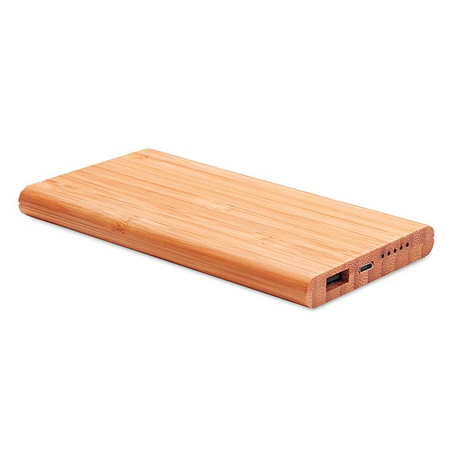 Wireless, power bank in bamboo MO9662-40 - wood