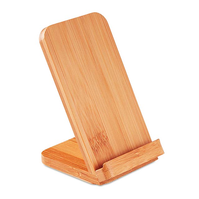 Bamboo wireless charging stand MO9692-40 - wood