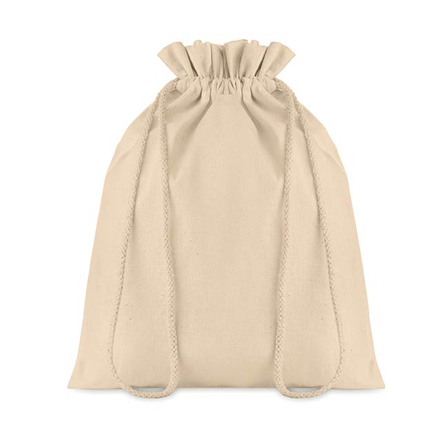 Medium Cotton draw cord bag    MO9730-13 - beige