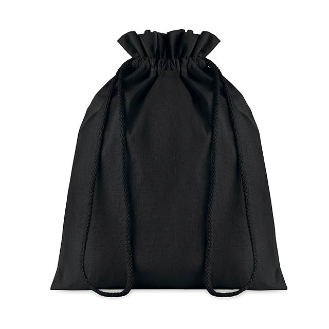 Medium Cotton draw cord bag    MO9731-03 - black