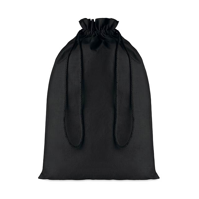 Large Cotton draw cord bag     MO9733-03 - black