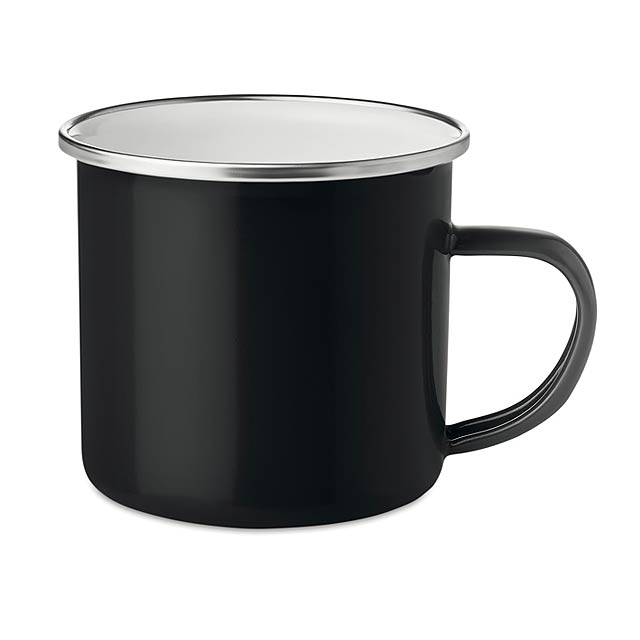 Metal mug with enamel layer    MO9756-03 - black