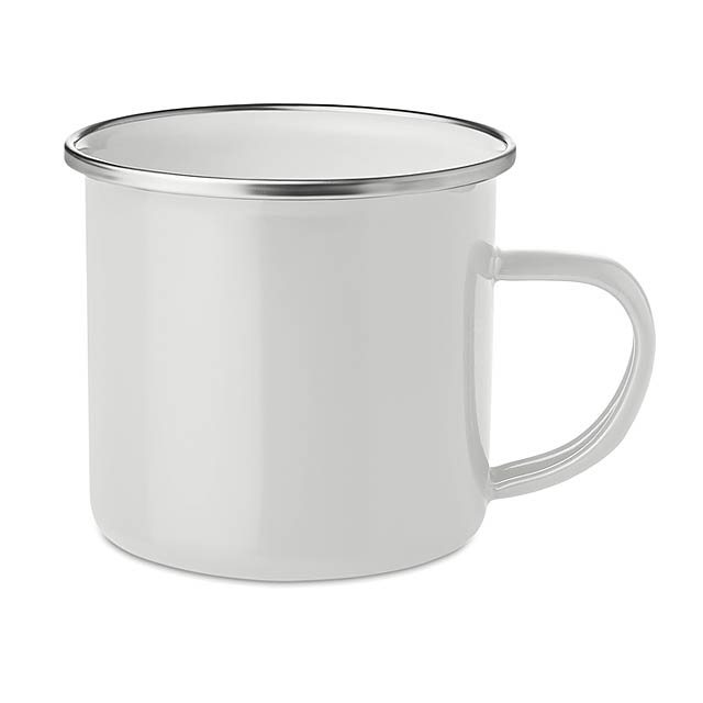 Metal mug with enamel layer    MO9756-06 - white
