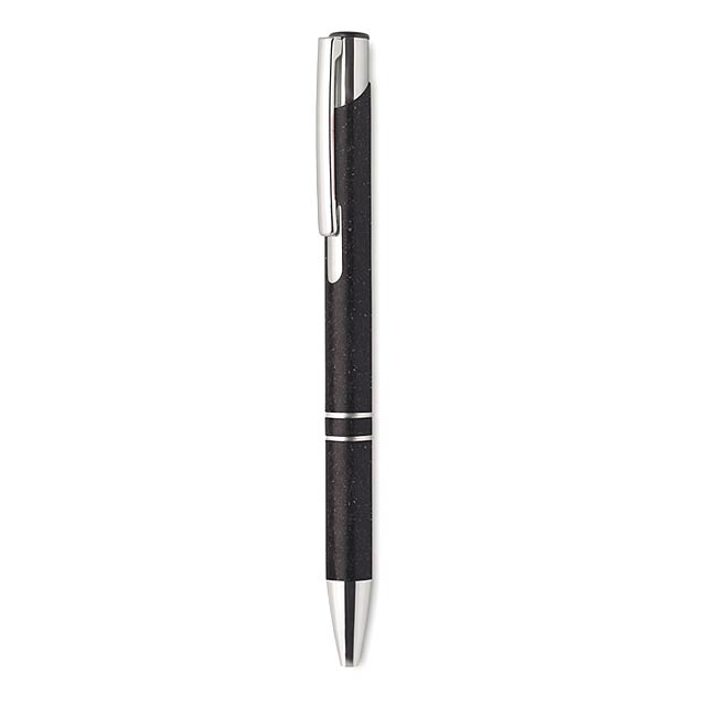 Wheat-Straw/ABS push type pen  MO9762-03 - black