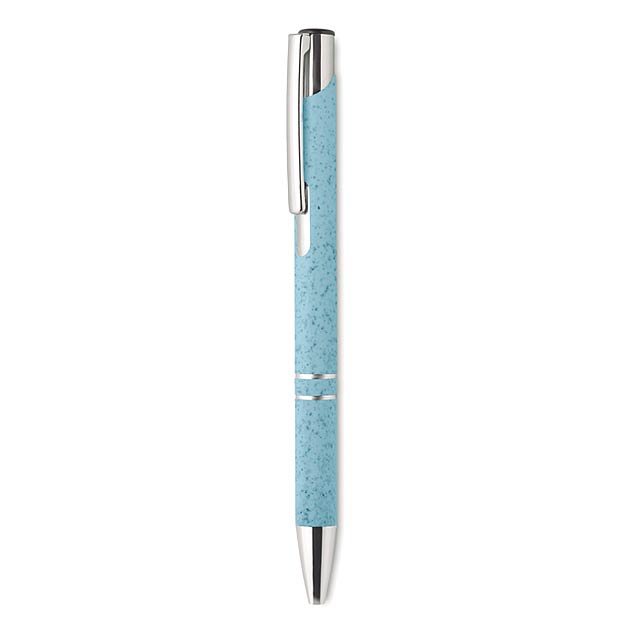 Wheat-Straw/ABS push type pen  MO9762-04 - blue